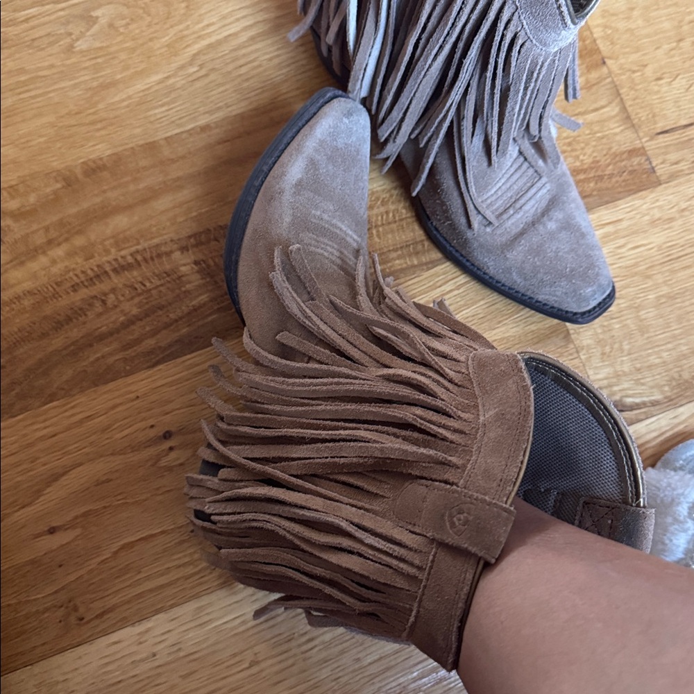 ARIAT Fringe Western Ankle Boots - Picture 6 of 7